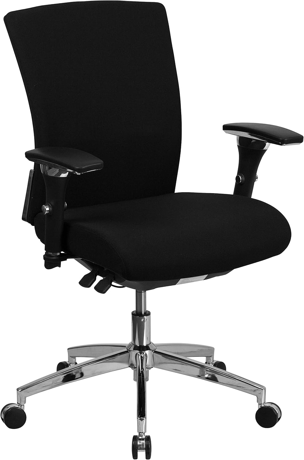 Flash Furniture 24/7 Mid-Back-300LB, Black LeatherSoft