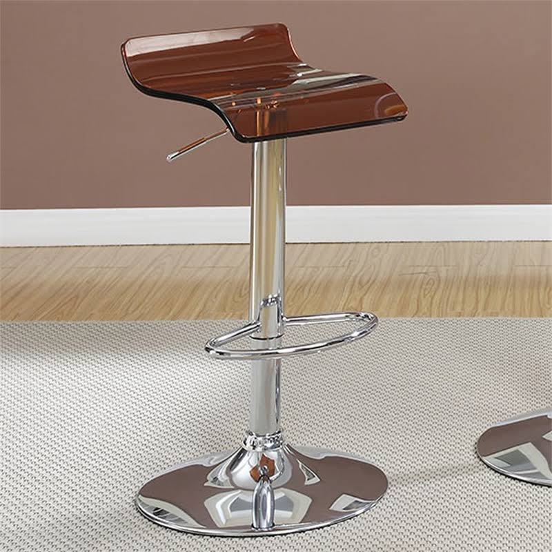 Furniture of America Farran Metal Low Back Bar Stool in Brown (Set of 2)