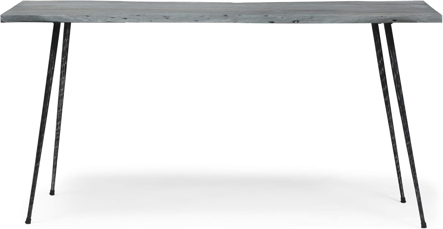 Christopher Knight Home 313632 Console Table, Distress Black + Sand Blast Grey