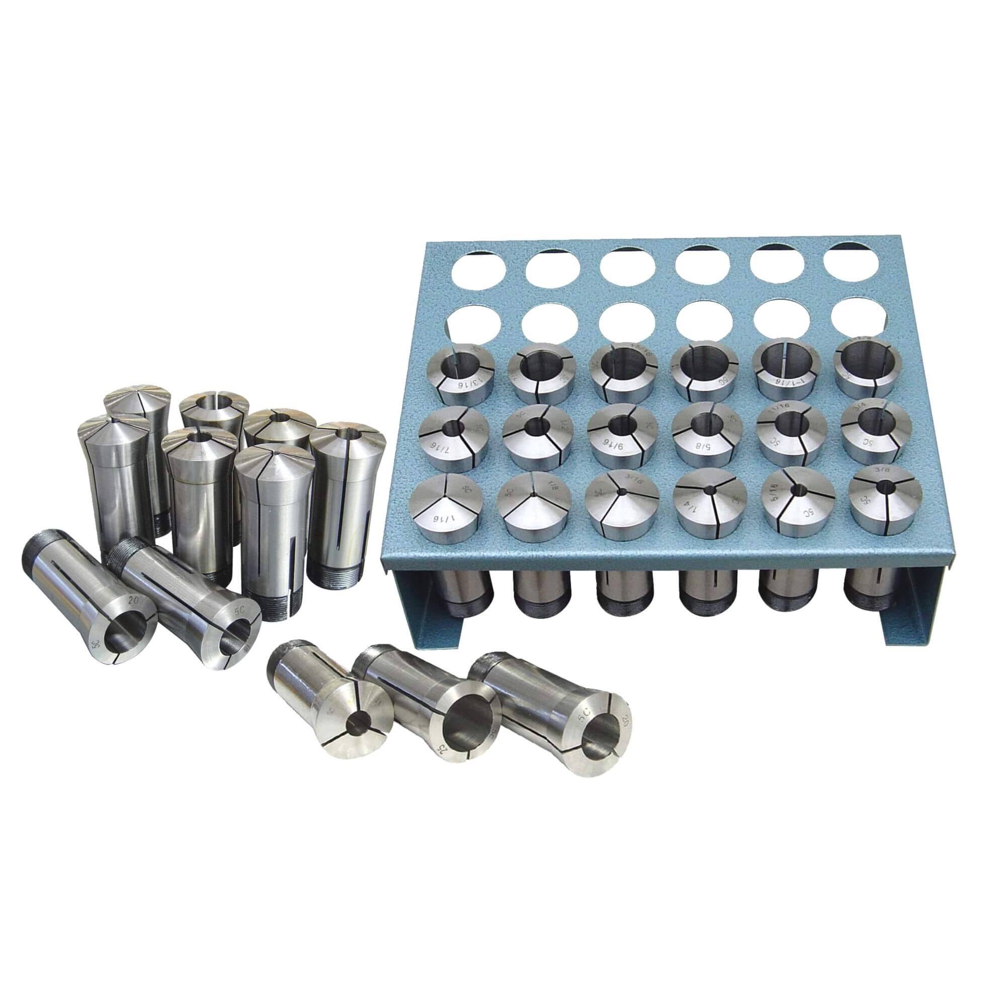 Jet 650016 (1/32nd) 35 Piece Premium 5-C Collet Set with Rack