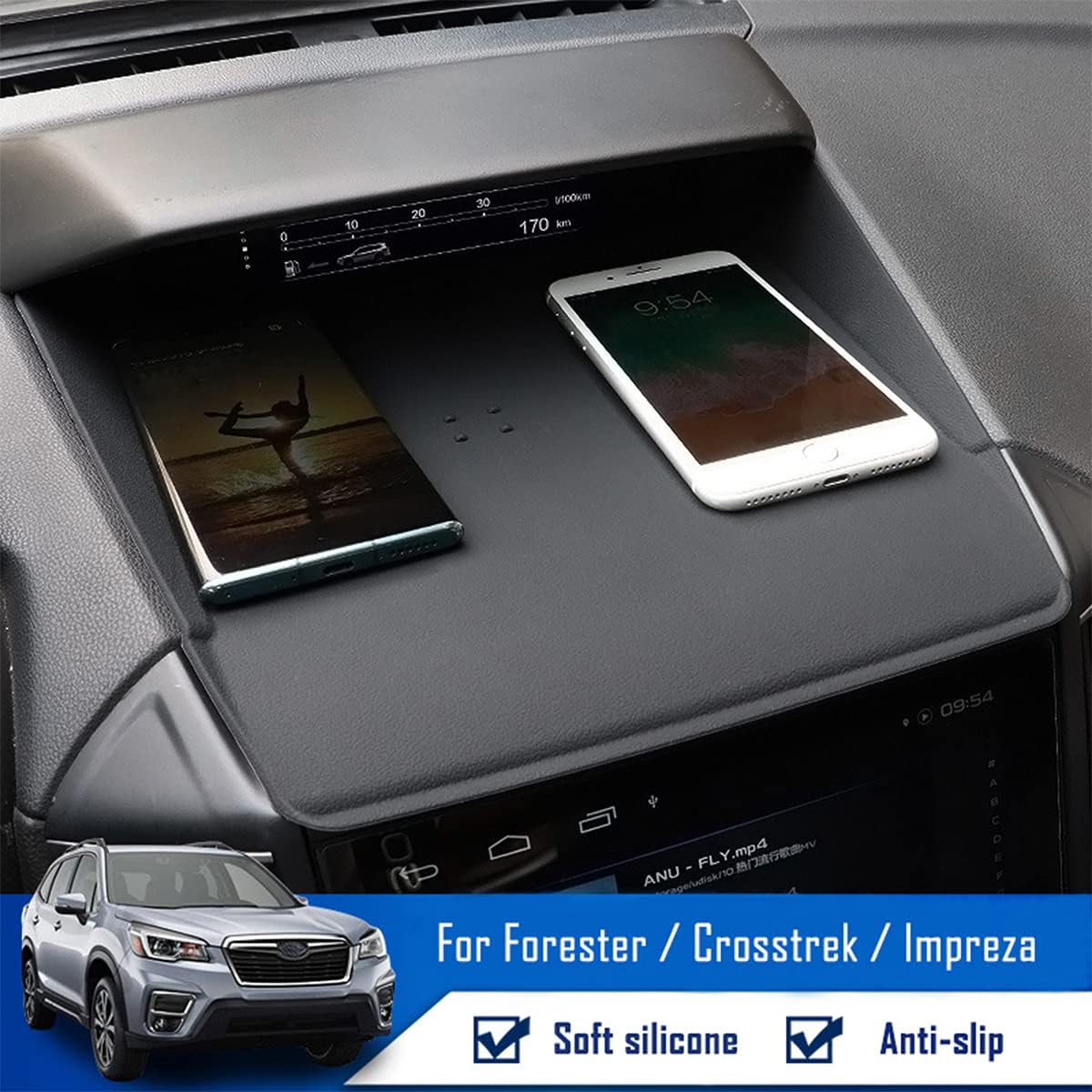 ACTOOLE Dashboard Mat for Subaru Forester 2019-2021 Subaru Crosstrek/Impreza 2018-2021 Car Interior Dash Mat/Forester Accessories/Crosstrek Accessories