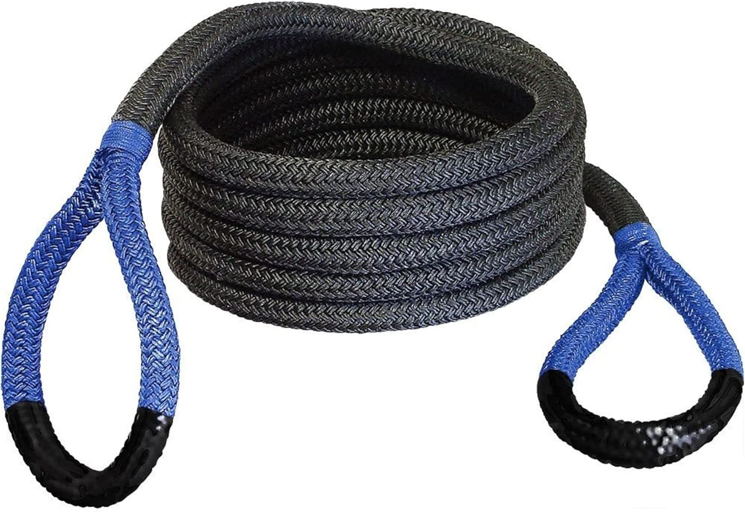 Bubba Rope 176653OR Power Stretch Kit 5/8 x 20 ft. Recovery Rope Breaking Strength of 14,000 lb. - Accessory Ideal for Recovery and Towing Stuck Vehicles - Blue/Black