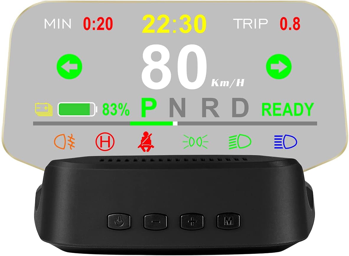 Tesla Model 3 Display, ACECAR Model Y Heads Up Display, 4.2 Inches Car HUD TFT LCD Digital Smart Gauge with Speed, Clock, Gear, Battery Power, Mileage and Other Raw Data of The Vehicle (T2)