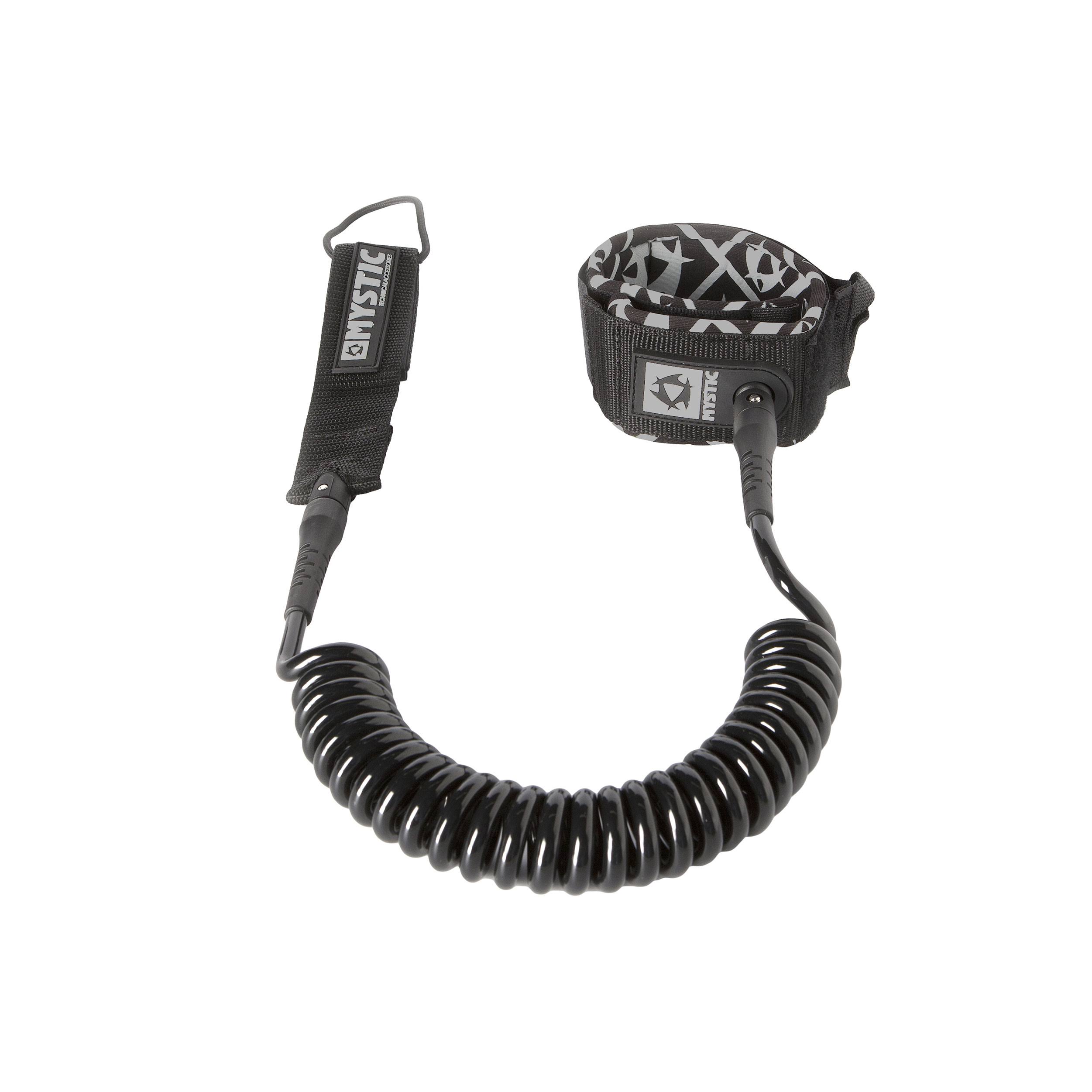 Mystic Sup Coiled Leash 10ft Black