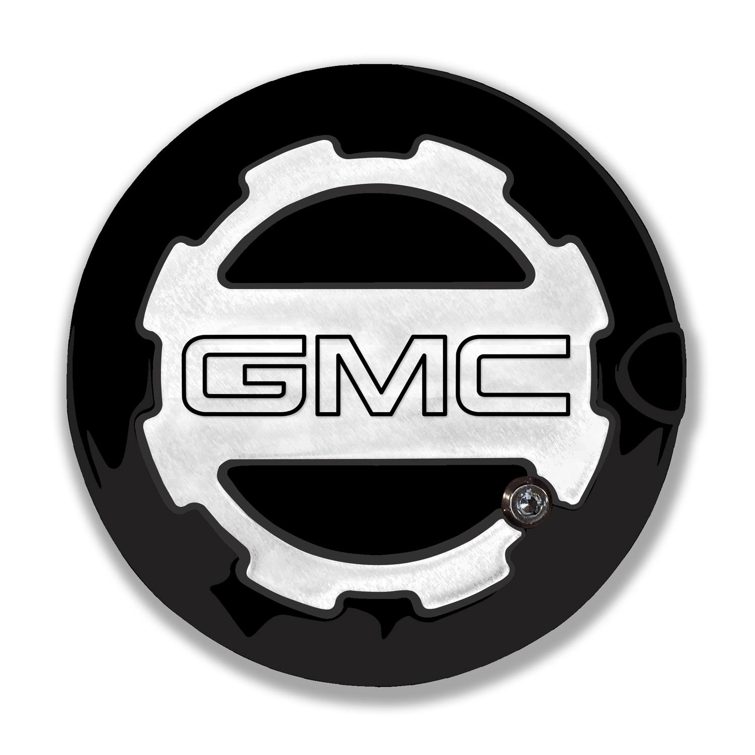 American Brother Designs ABD-1406GMCLGGBA Black Gloss OEM Paint Sierra (GMC Logo) Locking Fuel Door Line Grained Two Toned