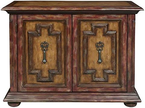 Home Fare La Donna Two Tone Rub Through Accent Door Chest