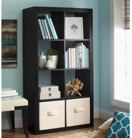 Better Homes and Gardens 8-Cube Organizer, Solid Black