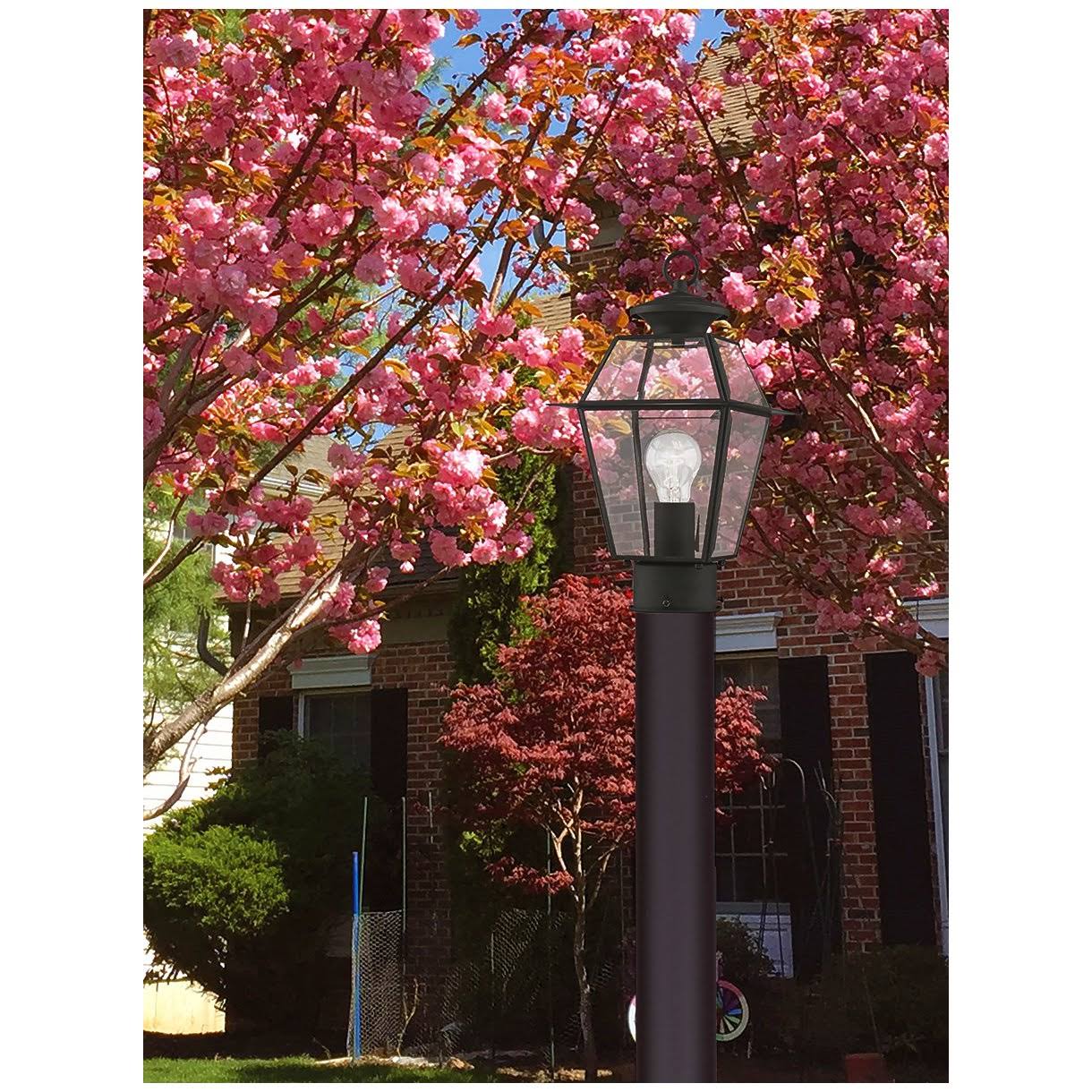 Livex Lighting Westover 1 Light Outdoor Post Lantern, Black 2182-04