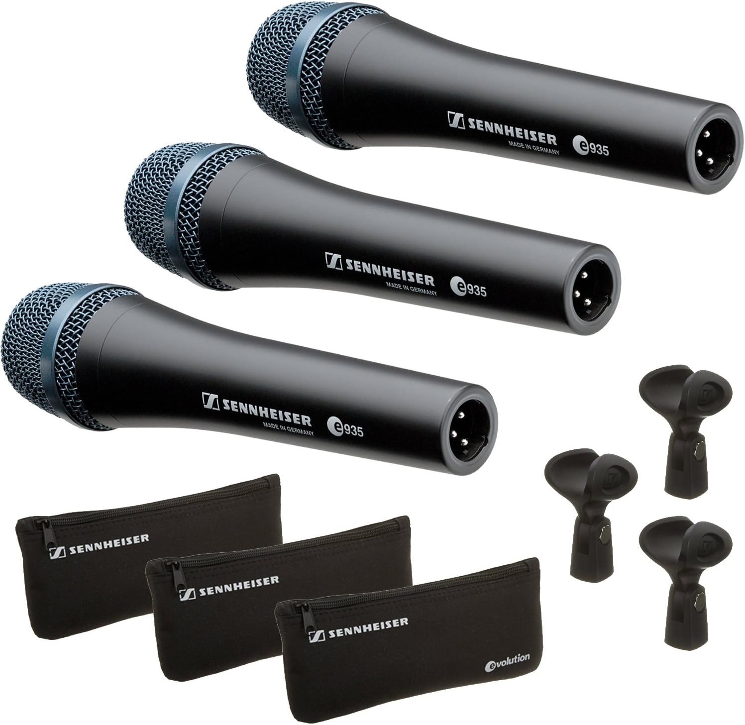 Sennheiser E935-3 Pack - Professional Cardioid Dynamic Handheld Microphones