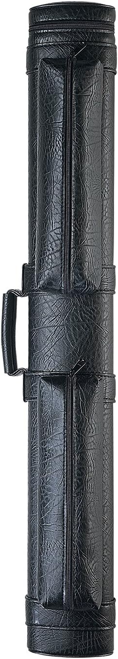 Pro Series LC22A Premium Black Leatherette Oval Pool Cue Case, Black