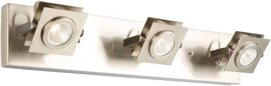 Design House 577817 Otero 3-Light Direct Track Ceiling or Wall Light, Brushed Nickel