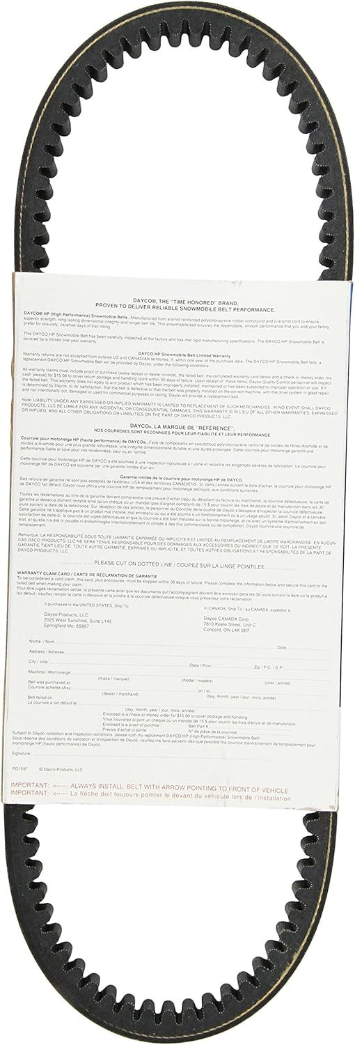 Dayco HP3021 Hi-Perf Drive Belt, Black