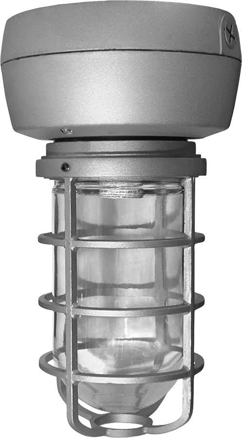 RAB VX2HH70QTB-3/4 - VP HID Ceiling 70W Metal Halide Quartz HPF 3/4 Black w/ Glass Globe Cast Guard