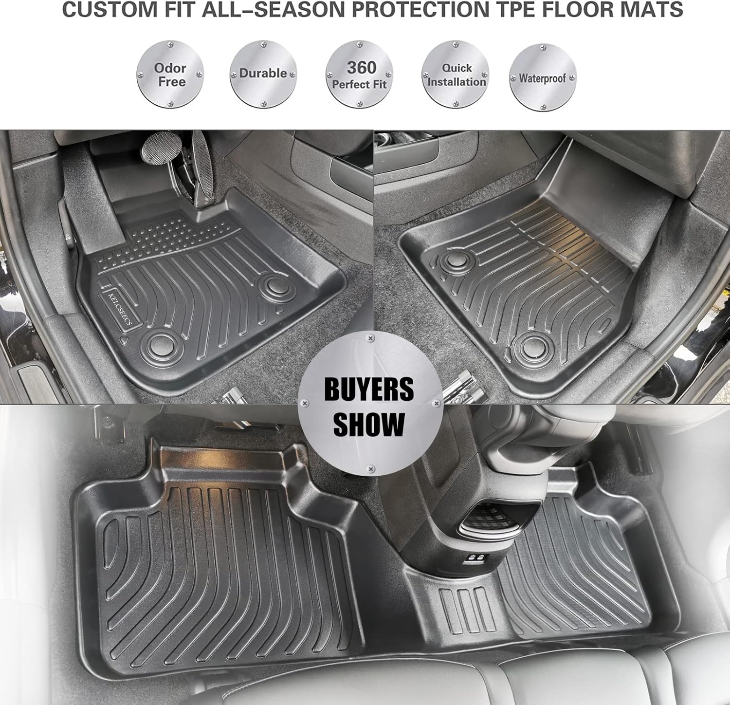 KELCSEECS Floor Mats Custom for Mini Countryman F60 2017 2018 2019 2020 2021 2022 Waterproof Heavy Duty Rubber Car Mats All Weather Guard Automotive Floor Liners Front & Rear Row Coopers Accessories