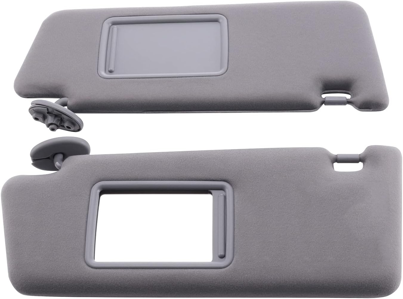TIMAGIC Left & Right Side Sun Visor without Light Fit for Compatible with Tacoma 2005-2012 Replace for 74320-04181-B1 74320-04180-B1 74320-04181-B1 74320-04180-B0, Gray