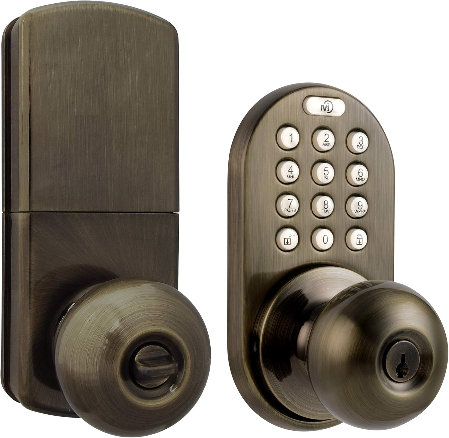 MiLocks DKK-02OB Electronic Touchpad Entry Keyless Door Lock, Oil Rubbed Bronze Pack of 2
