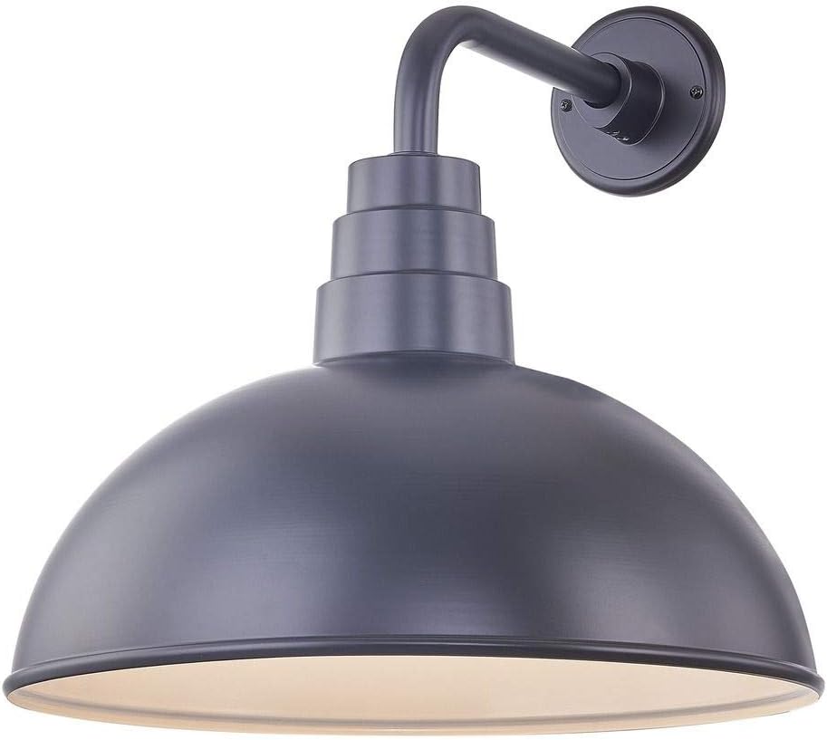 Black Gooseneck Barn Light with 18