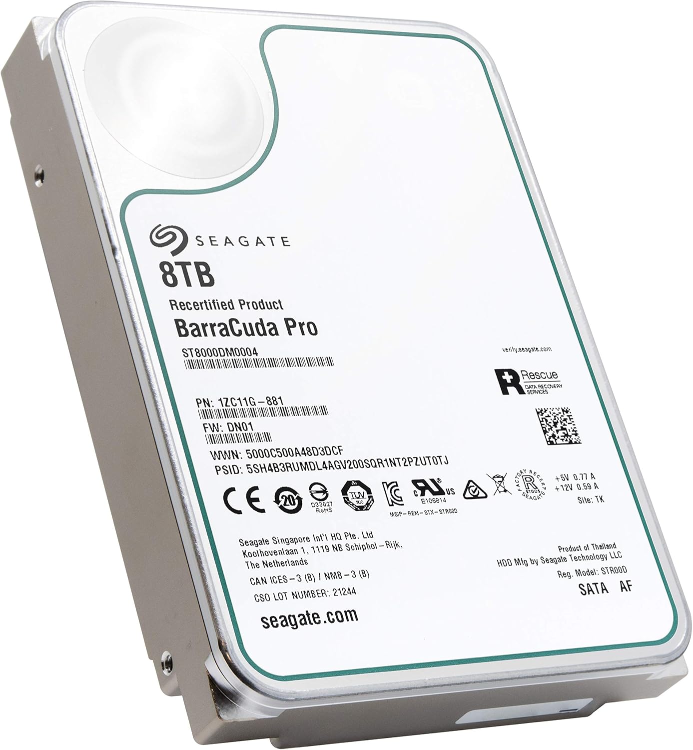 Seagate Barracuda Pro 8TB SATA 6Gb/s 7200RPM 3.5-Inch Internal Hard Drive — ST8000DM0004 (Renewed)