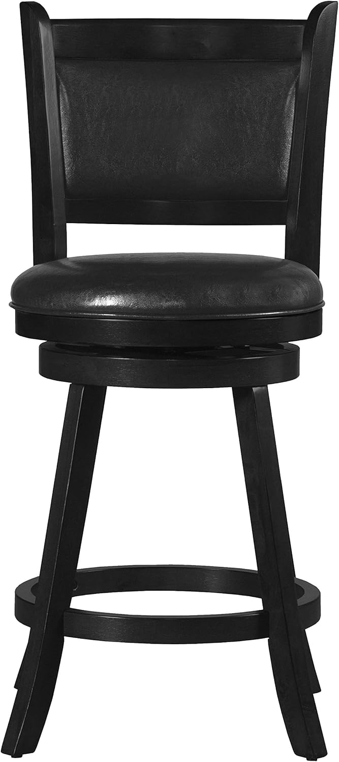 Hillsdale Dennery Swivel Counter Stool, Black