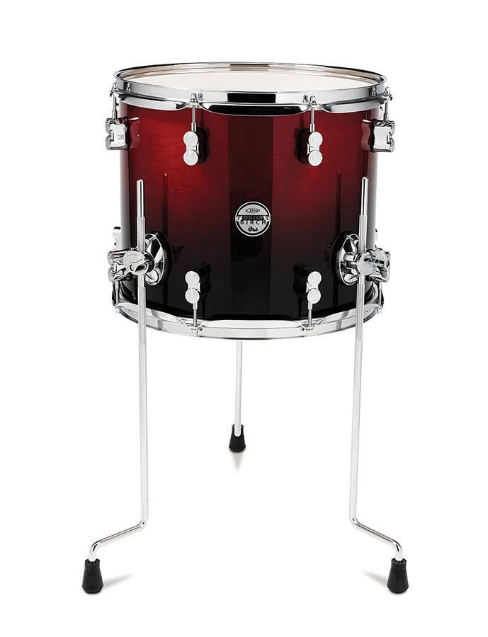 PDP PDCB1214TTCB Cherry to Black Fade - Chrome Hardware Kit Drums 12 x 14