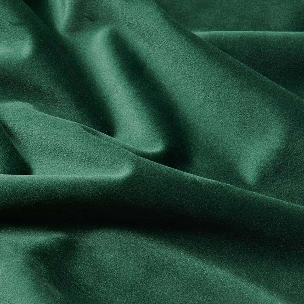 Venetian Worldwide Dark Green Velvet Modern Accent Chair with Golden Metal Frame Legs