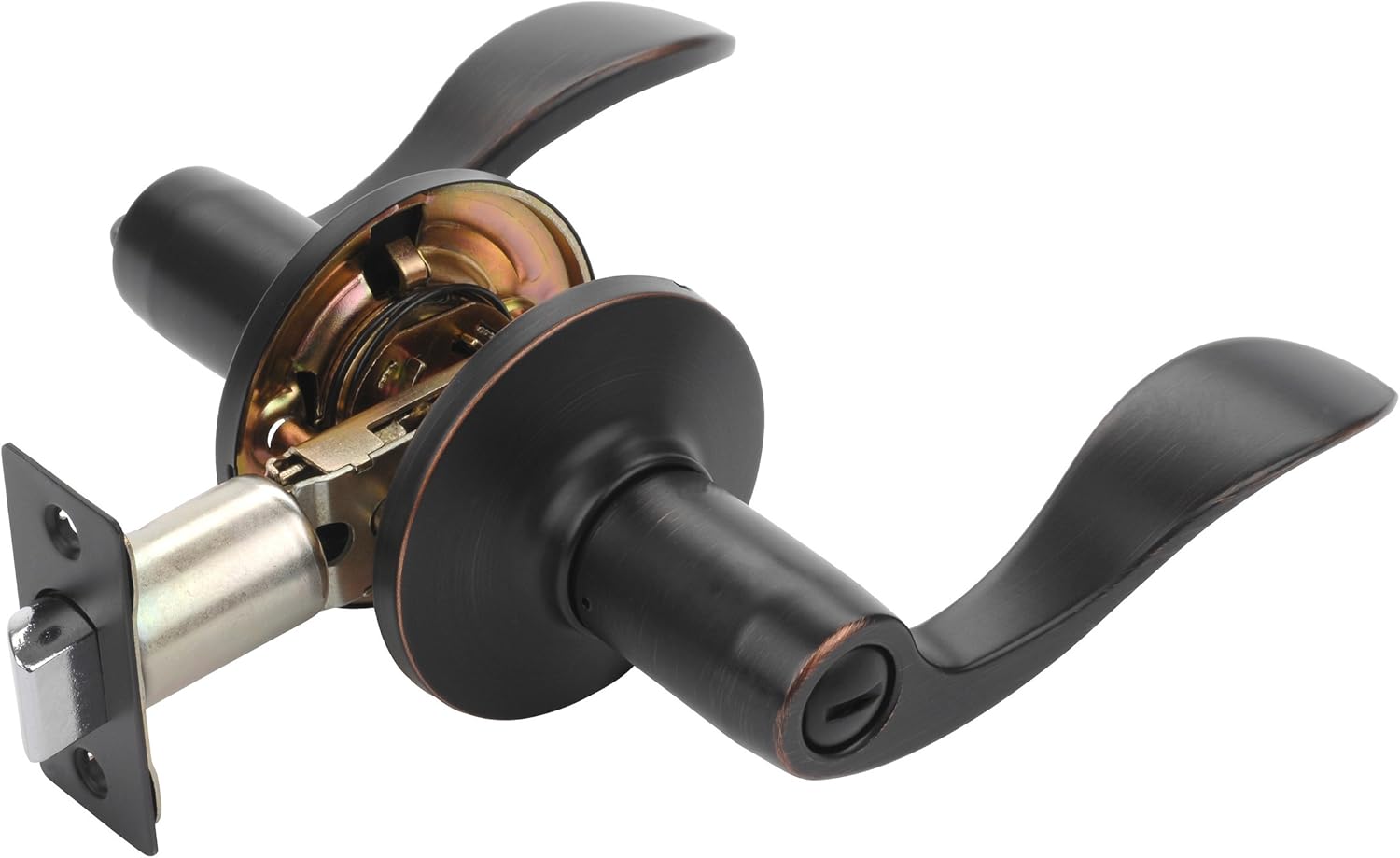 Dynasty Hardware Heritage Door Lever Privacy Set, Aged Oil Rubbed Bronze, Contractor Pack (4 Pack) Pack of 2