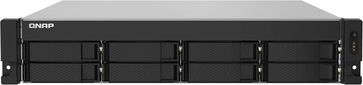 QNAP TS-832PXU-4G 8 Bay High-Speed SMB Rackmount NAS with Two 10GbE and 2.5GbE Ports (TS-832PXU-4G-US)