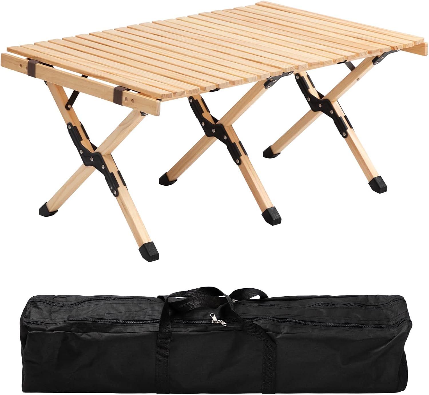 ALIMORDEN 4 FT Folding Short Table with 2 Adjustable Height All-Purpose Use and Portability, Beach, Picnic, Camping, Backyard Cocktail Parties, 47 Inch (Adjustable Height 17