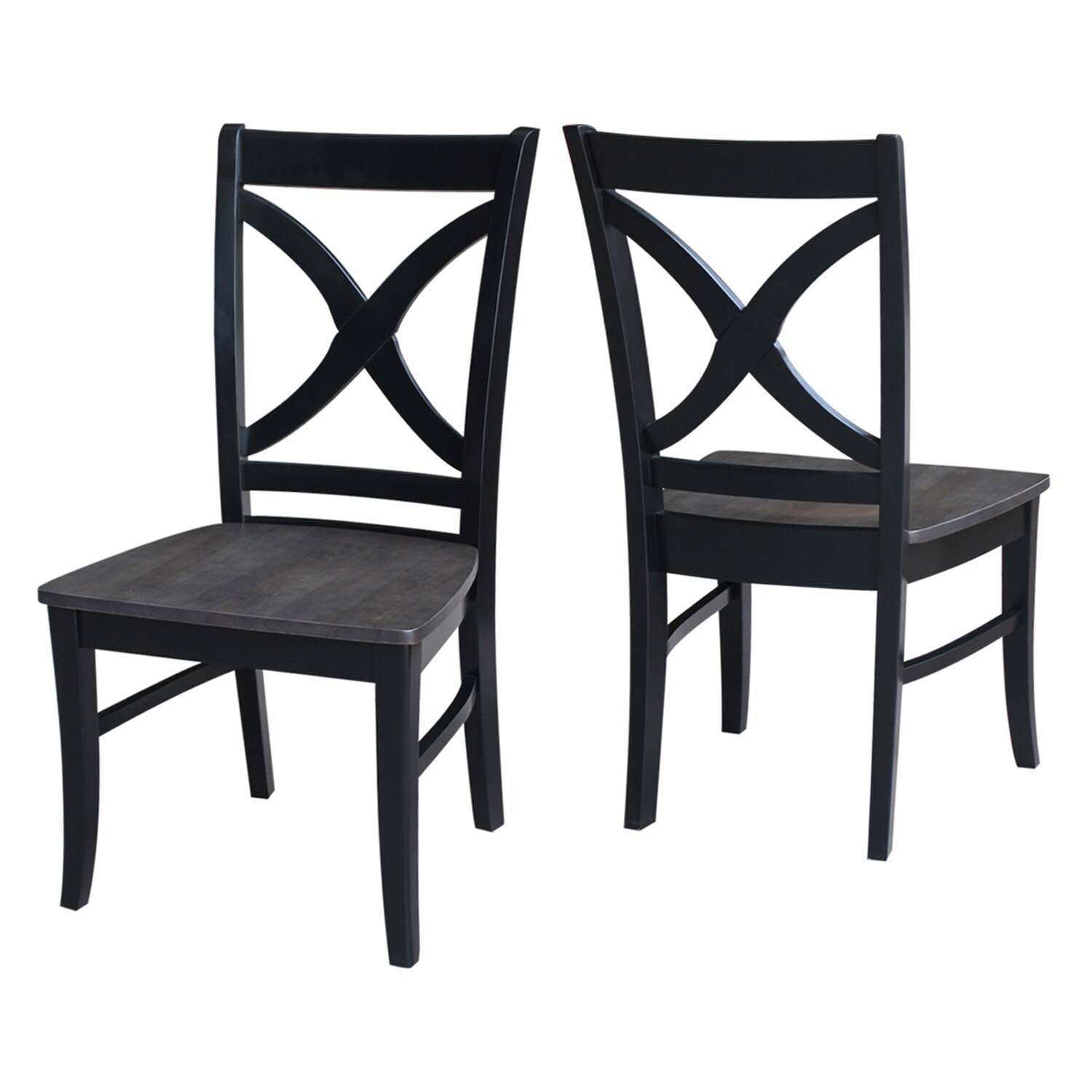 International Concepts Cosmo Chair in Coal Black (Set of 2)