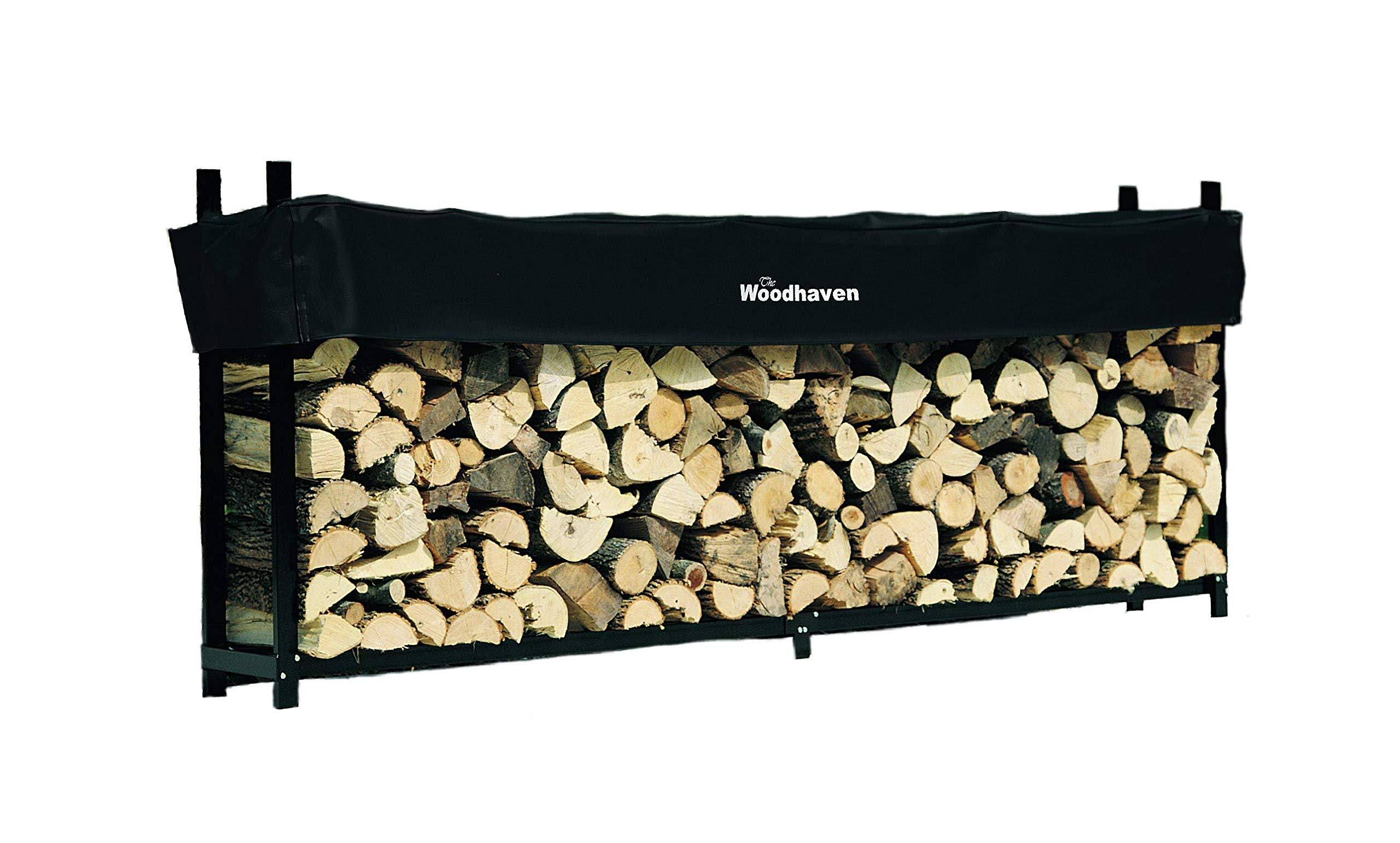10ft Woodhaven Firewood Rack - Black