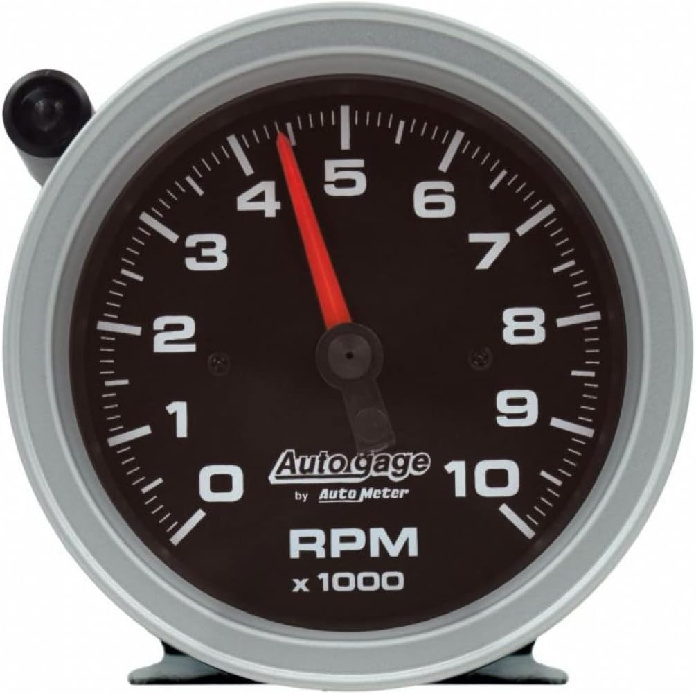 AutoMeter Tachometer Gauge 10K RPM 3 3/4in Shift-Light - Black Dial/Black Case