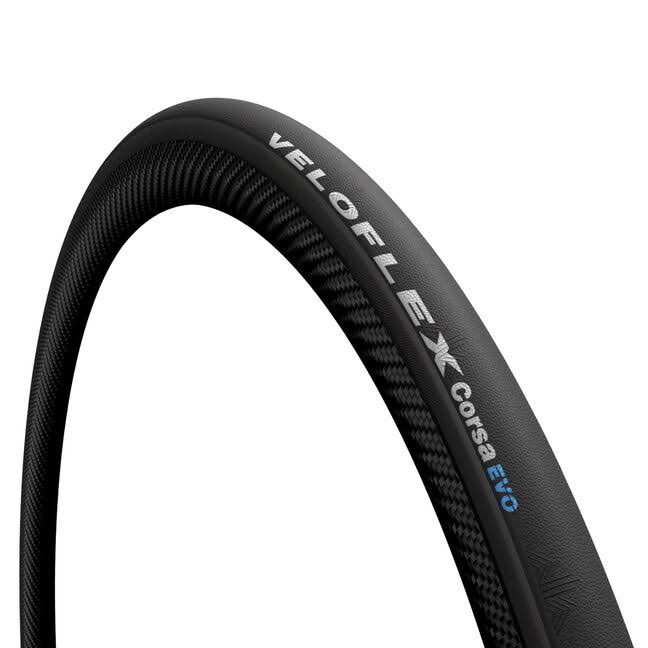 Veloflex Corsa Evo Black Open Tubular Measure 700x25 Color Black