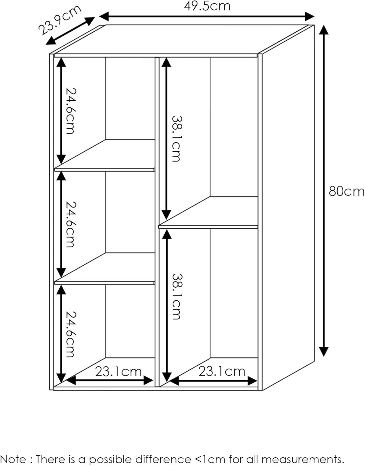 Furinno 5-Cube Reversible Open Shelf, White/Light Blue 11069WH/LBL Pack of 2
