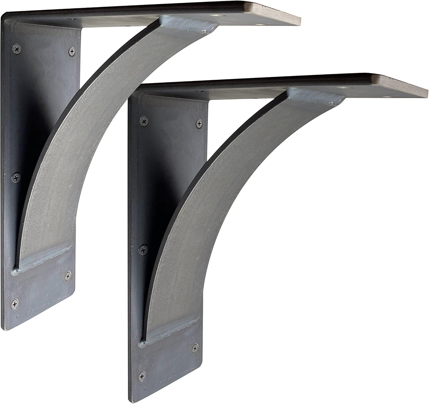 RRD Steel Mantel Brackets Heavy Duty (2 Pack) Fireplace Mantel Brackets - Countertop Support Bracket - Hand Welded Steel Bracket - Mantel Bracket Rustic Farmhouse D&eacute;cor (5