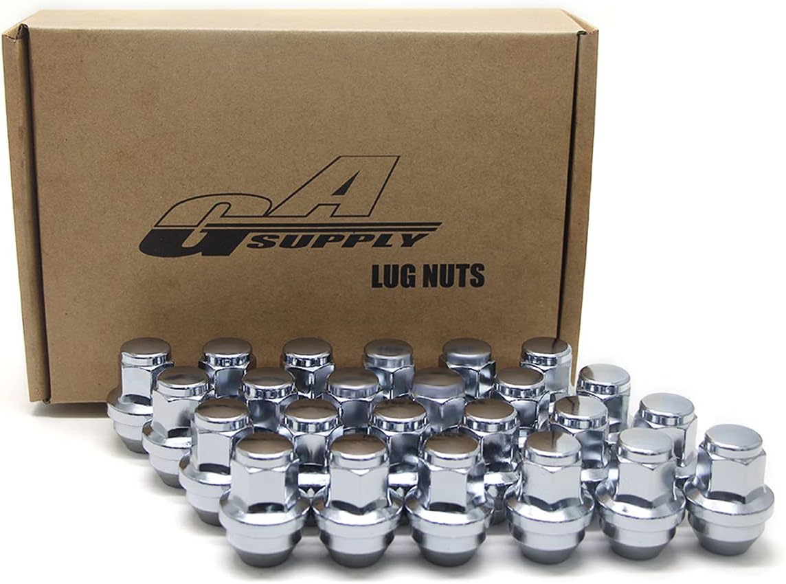 GAsupply 24pcs 14x1.5 Lug Nuts Chrome, Stock Lug Nuts Large Acorn Seat 1.7