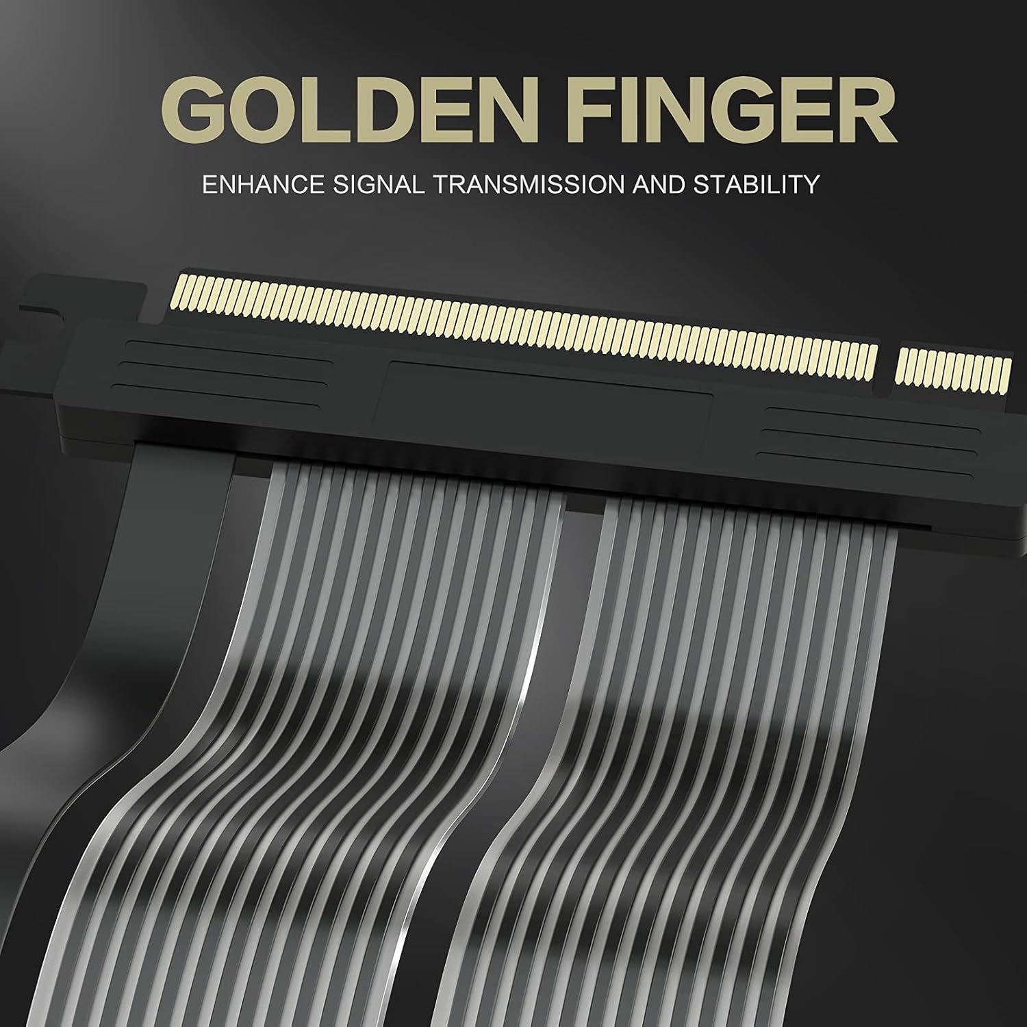 ASIAHORSE PCIE 4.0 16x Shielded Extreme High Speed Riser Cable with PCI Express Port for GPU Extension Card-Right Connector(20CM-180) Pack of 2