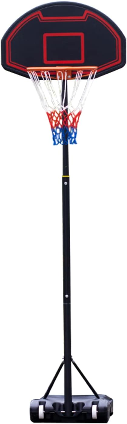 Height Adjustable Portable Basketball System, 44 Inch Backboard Red/White (Youth-Black)