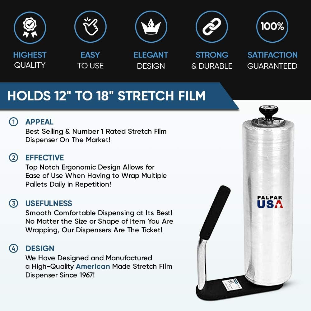 PalPakEXT The Leading Stretch Film Dispenser Extended Length - Holds 16