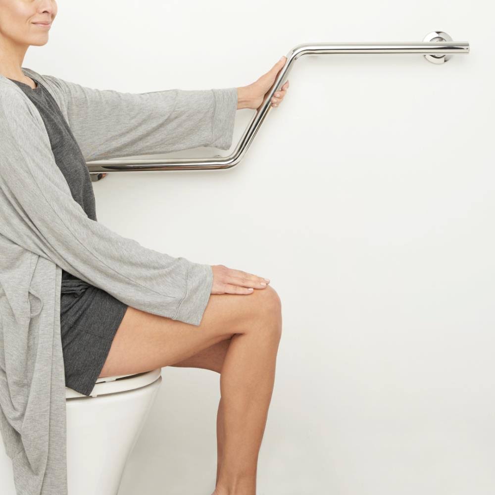 Seachrome GWL-3638-QCR Lifestyle u0026 Wellness 38x22 S-Curve Grab Bar Polished Stainless