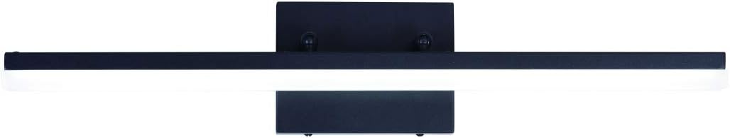 mirrea 24in Modern LED Vanity Light for Bathroom Lighting Dimmable 24w Black Painted (Cold White 5000K)