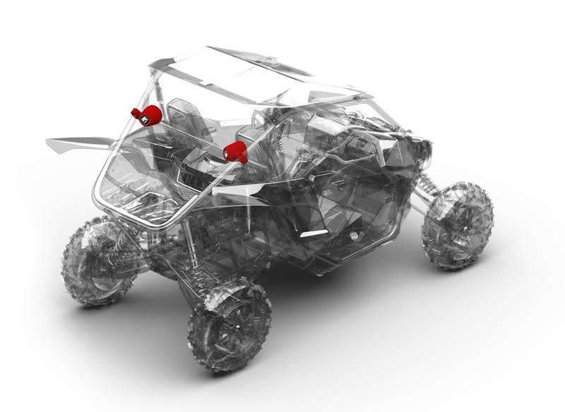 Rockford Fosgate MOTO-REAR2 2-way Speakers - for all-terrain vehicle (ATV) - Pair - 6.5x22 - Black