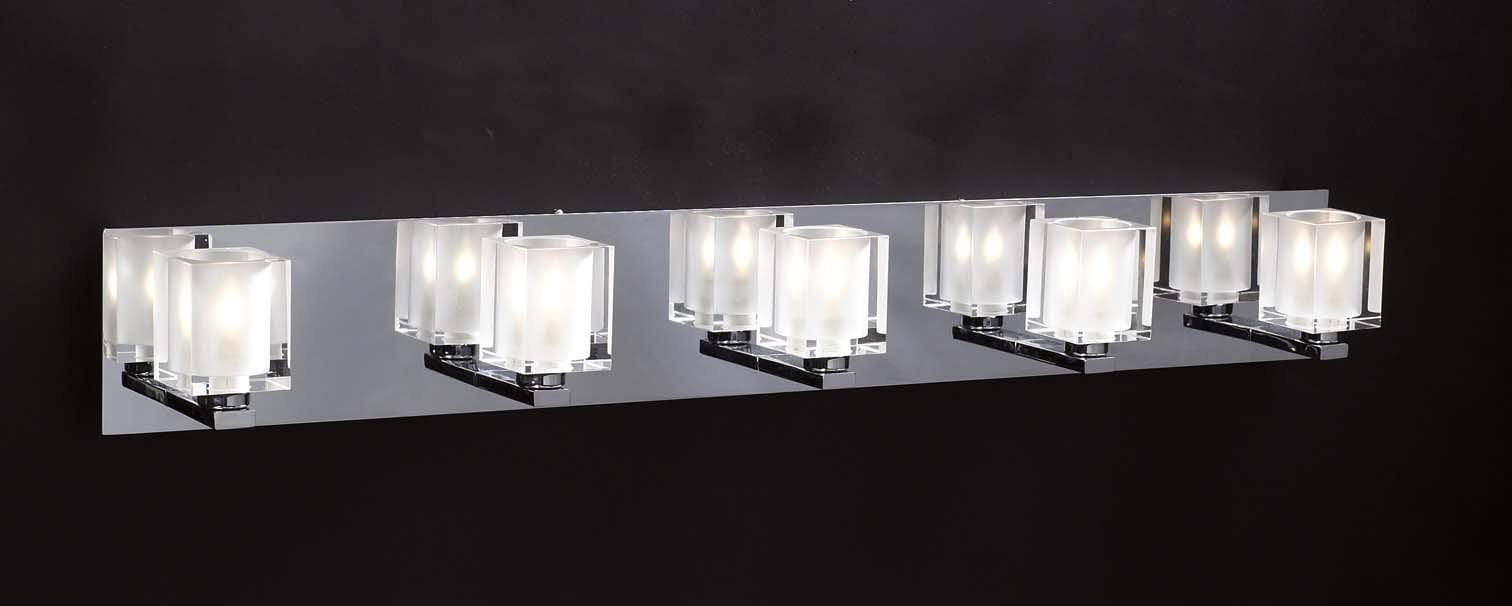 PLC Lighting 3485 PC 5 Light Vanity Glacier