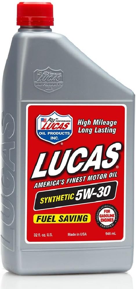 Lucas Oil 10049-PK6 Synthetic 5W-30 High Performance Motor Oil, 1 Quart Bottle (Pack of 6) Pack of 2