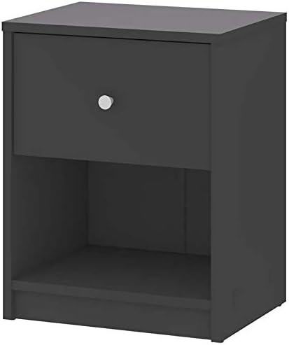 Pemberly Row 1 Drawer Nightstand in Black