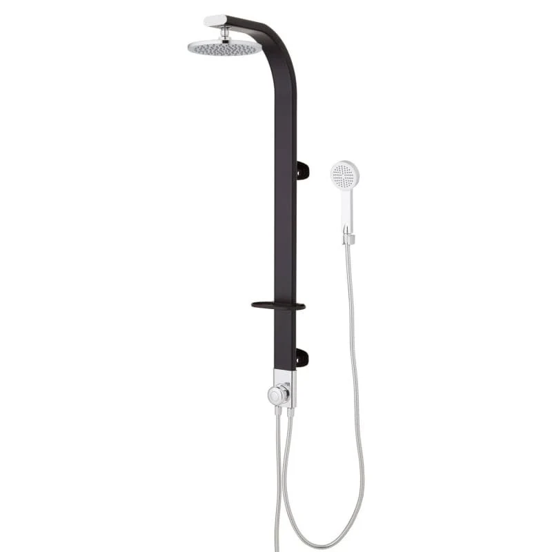 Signature Hardware 426005 Tilley Outdoor Shower Panel with Hand Shower Black Showers Showerpanel Pressure Balanced 426006