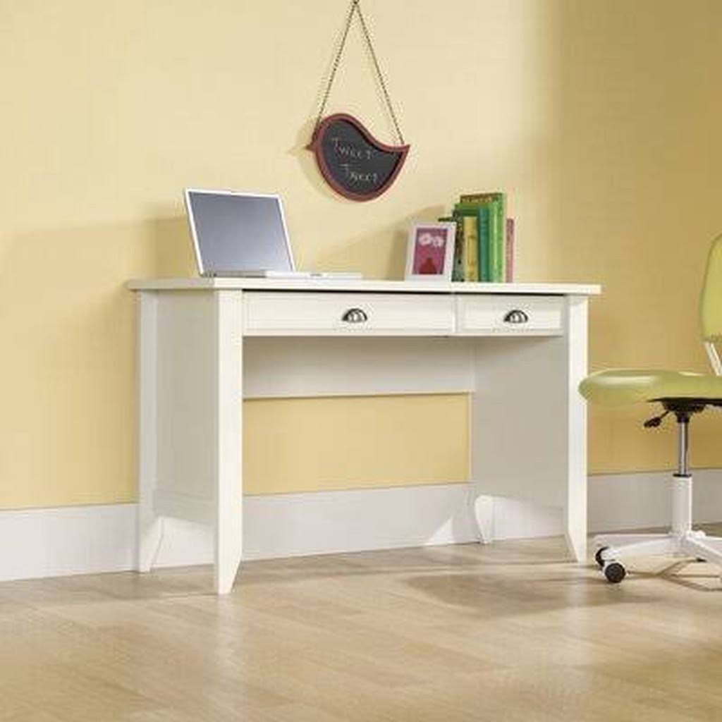 Desk Andover Mills Color: Soft White - Black