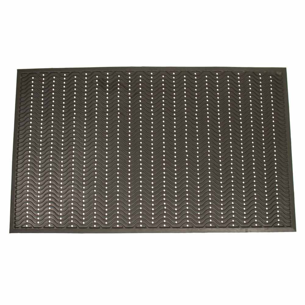 Rubber-Cal 03-213-BK Ultra Scraper Outdoor Rubber Commercial Entrance Mats, 3' x 5', Black