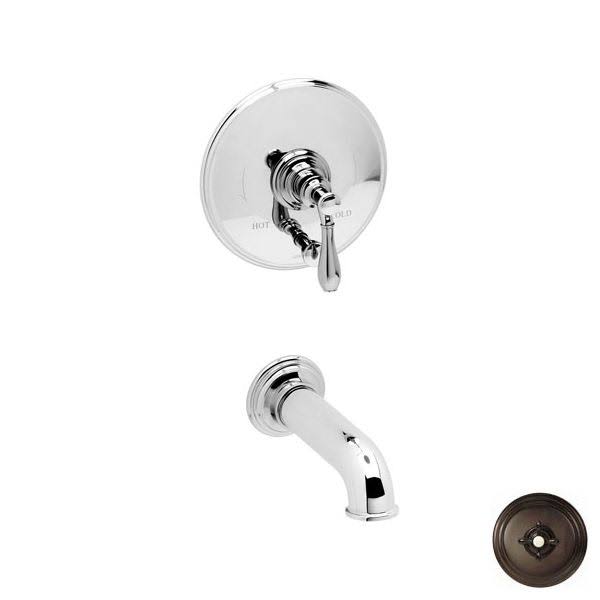Newport Brass 4-2552BP-08W Weathered Copper (Living) Ithaca Balanced Pressure Tub and Shower Trim Plate with Handle