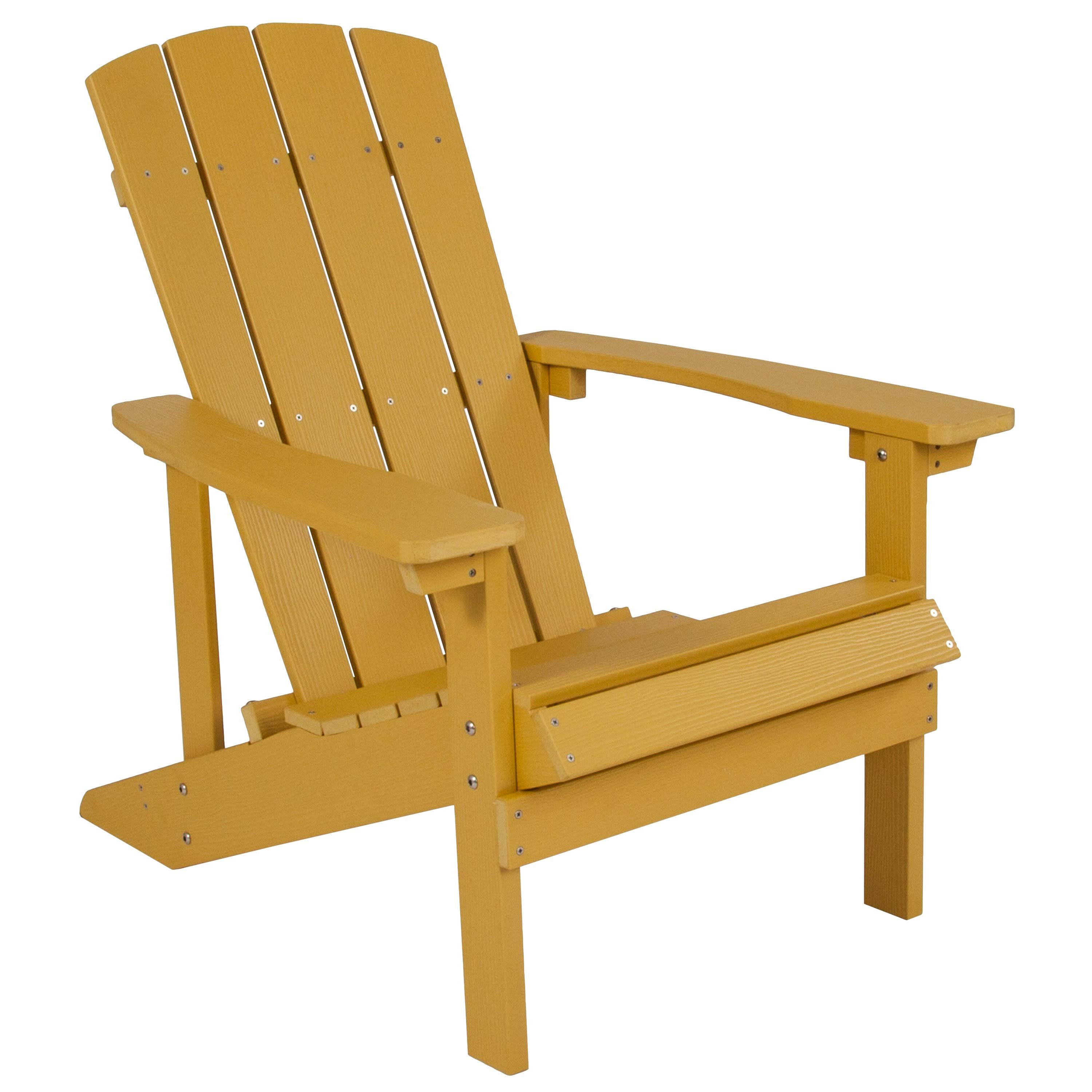 Alamont All-Weather Adirondack Chair in Yellow Faux Wood