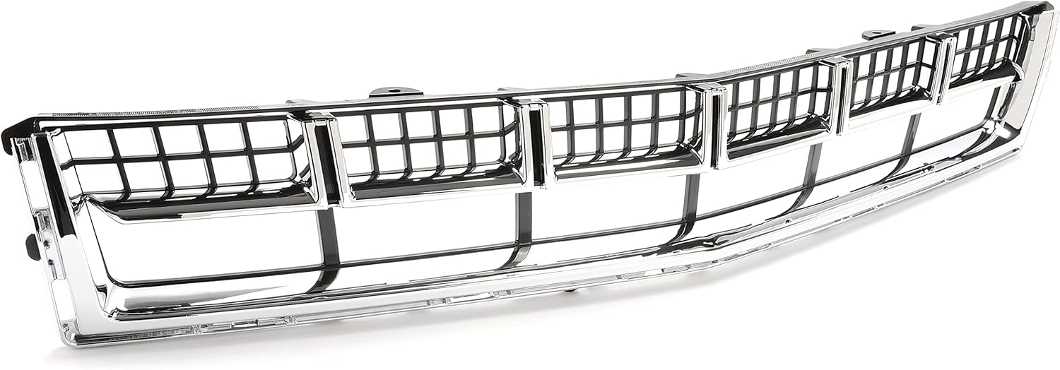 KUAFU Lower Grille Compatible with 2013-2015 Cadillac SRX Front Bumper Silver Grille Hood Mesh Chrome Grill